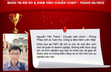 Vinh danh anh Nguyễn Tiến Thành khóa COSO tháng 6/2022