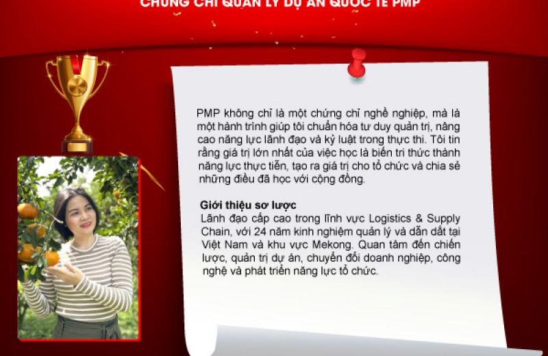 Vinh danh chị Đào Thị Hiền xuất sắc chinh phục chứng chỉ PMP