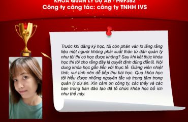 Vinh danh chị Trần Dương Ngọc Mai khóa PMF362